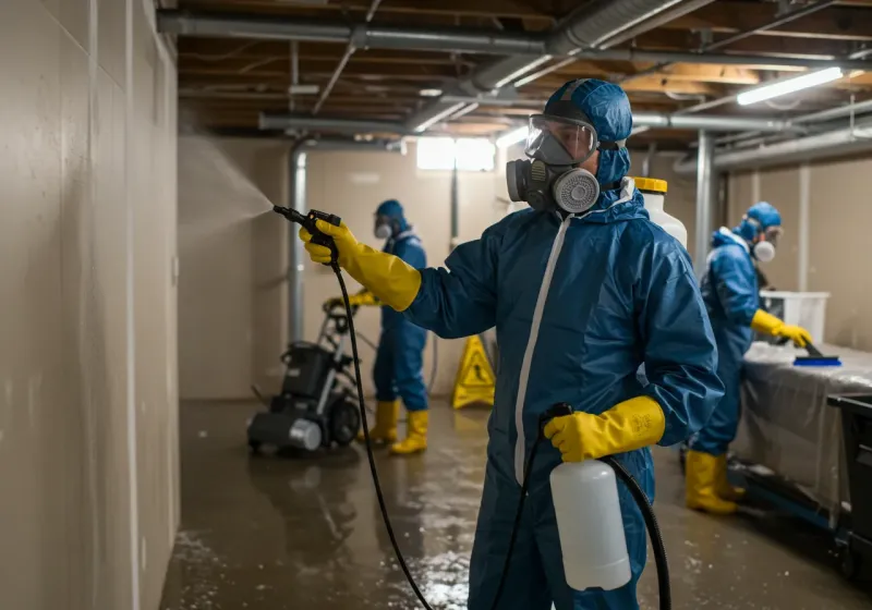 Basement Sanitization and Antimicrobial Treatment process in Mount Ida, AR